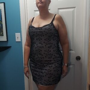 Elegant Black Lace Slip Dress